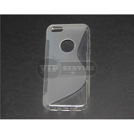 iPhone 5C чехол-накладка, силиконовый волна, прозрачный