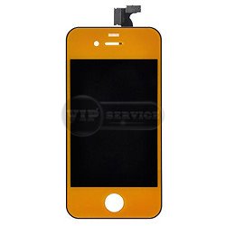 iPhone 4 LCD+BackCover хром золото оригинал