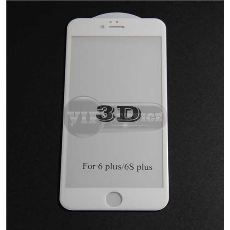 iPhone 6Plus/6S Plus противоударное стекло 3D, белое