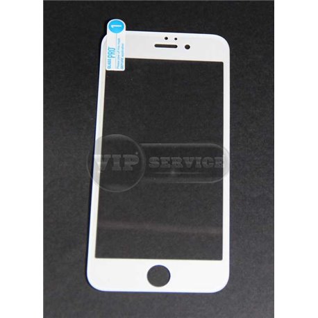 iPhone 6/6S противоударное стекло Momax с силиконовой рамкой полное, белое