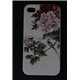 iPhone 4/4S чехол-накладка "Роза и птица " пластиковый, белый фон