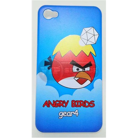 iPhone 4/4S чехол-накладка «Angry Birds» gear4 пластиковый, голубой фон 