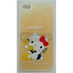 iPhone 4/4S чехол-накладка «Hello Kitty» пластиковый, бежевый фон 