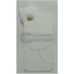 iPhone 4/4S чехол-накладка «Kiki» силиконовый, белый 