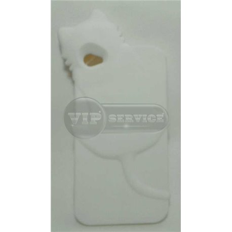 iPhone 4/4S чехол-накладка «Kiki» силиконовый, белый 