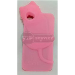 iPhone 4/4S чехол-накладка «Kiki» силиконовый, розовый 