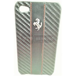 iPhone 4/4S чехол-накладка CG Mobile Ferrari кожаный, черный 
