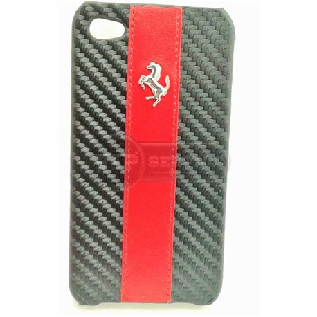 iPhone 4/4S чехол-накладка CG Mobile Ferrari кожаный, красный