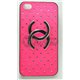 iPhone 4/4S чехол-накладка Coco Chanel пластиковый, розовый 