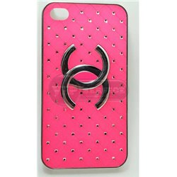 iPhone 4/4S чехол-накладка Coco Chanel пластиковый, розовый 