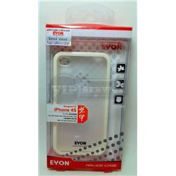 чехол-накладка iPhone 4/4S Eyon прозрачный силикон + пластик