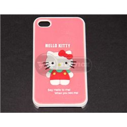 IPhone 4/4S чехол-накладка Hello Kitty, пластиковый, розовый