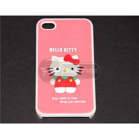 IPhone 4/4S чехол-накладка Hello Kitty, пластиковый, розовый