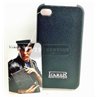 чехол-накладка iPhone 4/4S iCarer черный кожаный