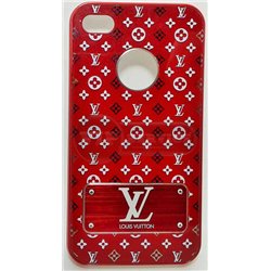 iPhone 4/4S чехол-накладка Louis Vuitton пластиковый, красный 