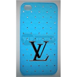 iPhone 4/4S чехол-накладка Louis Vuitton пластиковый, лазурный 