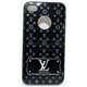 iPhone 4/4S чехол-накладка Louis Vuitton пластиковый, черный 