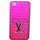 iPhone 4/4S чехол-накладка Louis Vuitton пластиковый, ярко-фиолетовый 