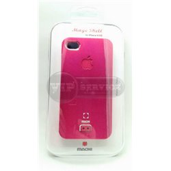 iPhone 4/4S чехол-накладка Mega пластиковый, розовый 
