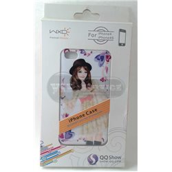iPhone 4/4S чехол-накладка WXD QQ show пластиковый 
