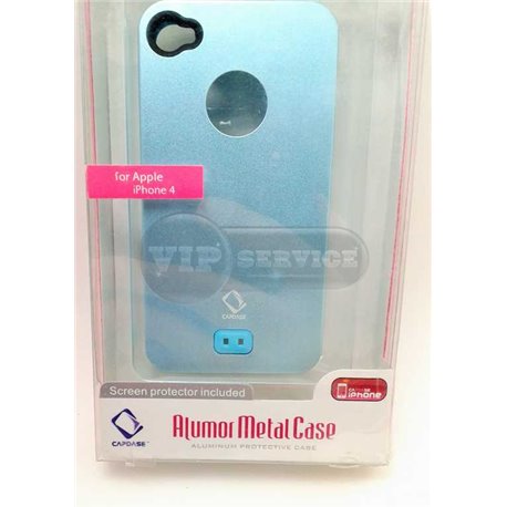 iPhone 4/4S чехол-накладка пластик+силикон, бирюзовый 