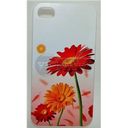 чехол-накладка iPhone 4/4S "Цветы" пластиковый