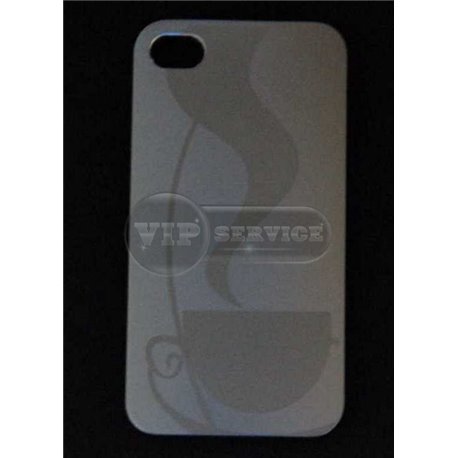 iPhone 4/4S чехол-накладка, пластиковый, серебристый