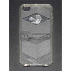 iPhone 4/4S чехол-накладка, силиконовый призма, прозрачный