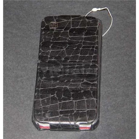 iPhone 5/5S чехол-блокнот Hoco, черный, коричневый под кожу аллигатора 