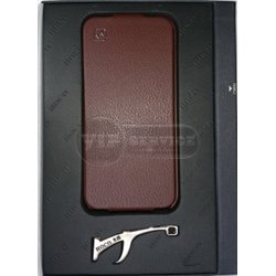 чехол-книжка iPhone 5/5S Hoco коричневый кожаный