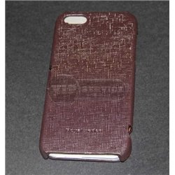 чехол-книжка iPhone 5/5S Hoco фактурный коричневый кожаный