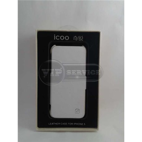 iPhone 5/5S чехол-книжка iCOO экокожа, белый