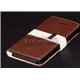 iPhone 5/5S чехол-книжка Momax, кожа, пластиковая основа, коричневый 