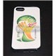 iPhone 5/5S чехол-накладка Brazil 2014 FIFA WORLD CUP, силиконовый, белый фон