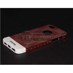 iPhone 5/5S чехол-накладка Flower show пластиковый, коричневый, шаматный узор
