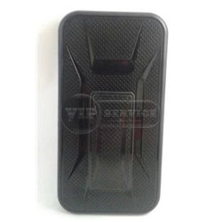 iPhone 5/5S чехол-накладка противоударный, пластик+силикон, черный