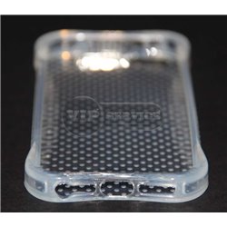 iPhone 5/5S чехол-накладка противоударный, силиконовый, с жабрами, прозрачный