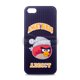 iPhone 5/5S чехол-накладка, «Addict Angry Birds» силикон+пластик, черный 
