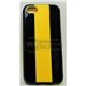 iPhone 5/5S чехол-накладка, «iCase MX» силиконовый черно-желтый в полоску 