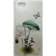 iPhone 5/5S чехол-накладка, «Бабочки и лотос» пластиковый 