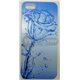 iPhone 5/5S чехол-накладка, «Роза водяная» пластиковый, синий