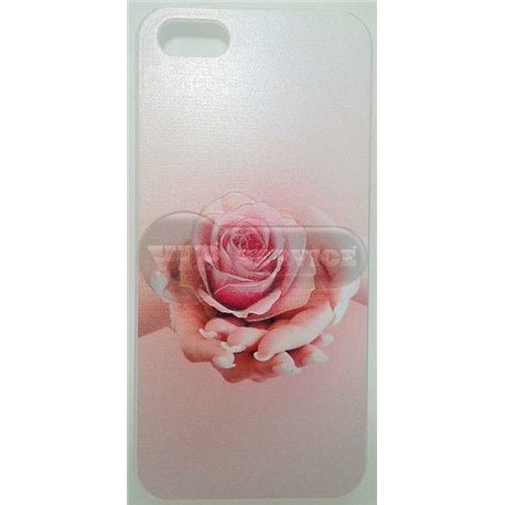 iPhone 5/5S чехол-накладка, «Роза на ладони» пластиковый 