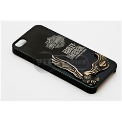 iPhone 5/5S чехол-накладка, ZIPP Harley Davidson металлический, черный