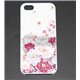 iPhone 5/5S чехол-накладка,цветы со стразами, пластиковый, белый фон