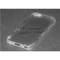 iPhone 5/5S чехол-накладка, силиконовый, прозрачный, прямоуголный