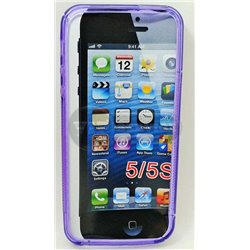 iPhone 5/5S чехол-накладка, силиконовый волна, фиолетовый 