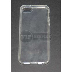 iPhone 5/5S чехол-накладка, силиконовый, прозрачный, округленный