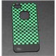 iPhone 5/5S чехол-накладка, пластиковый, шахматная клетка, зеленый 