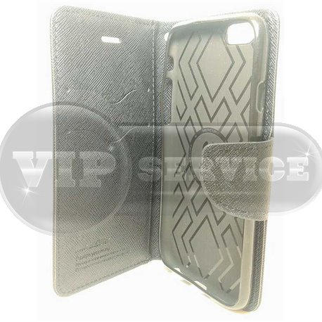 iPhone 6/6S чехол-книжка Mercury со слотом для пластиковых карт,экокожа, силиконовая основа, серый 