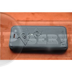 чехол-книжка iPhone 6/6S Pierre Cardin Genuine Leather PCM-P01 с камнем черный